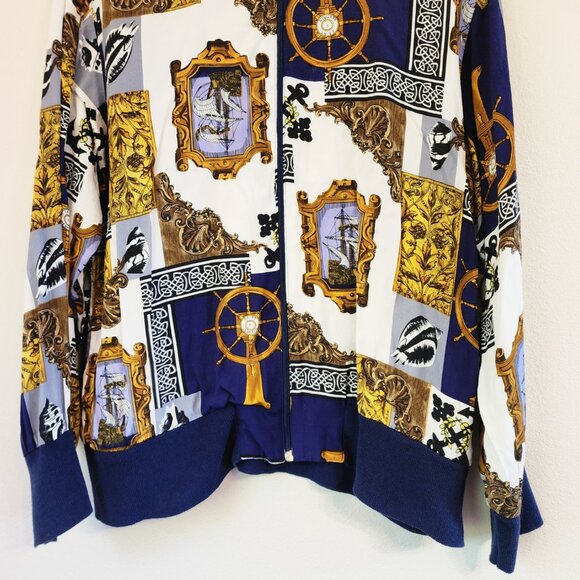 Saint Germain Paris Women M Nautical Theme Light Jacket Old Money Vtg Retro 80' - Picture 6 of 16